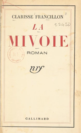 La Mivoie - Clarisse Francillon - FeniXX réédition numérique