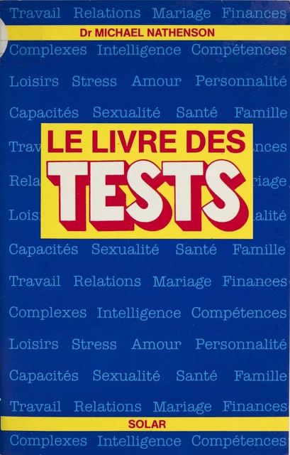 Le livre des tests - Michæl Nathenson - FeniXX réédition numérique