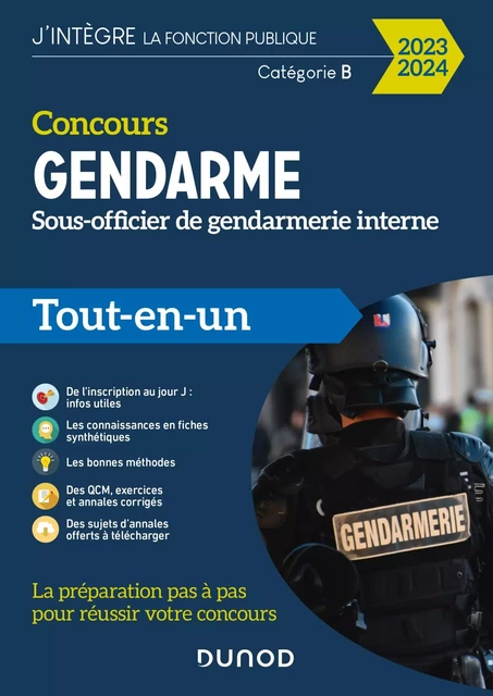 Concours Sous-officier de gendarmerie interne - 2023-2024 - Jean Marc Groga, Benoît Priet, Corinne Pelletier, Thibault Couarc'h - Dunod