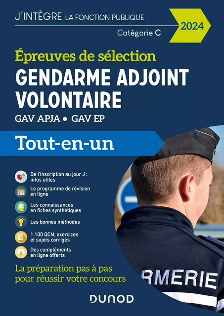 Epreuves de sélection Gendarme adjoint volontaire 2024 - Benoît Priet, Corinne Pelletier, Fabrice de Donno, Rémy Plisson - Dunod