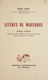 Lettres de Maucroix