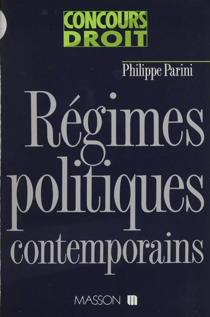 Régimes politiques contemporains - Philippe Parini - FeniXX réédition numérique