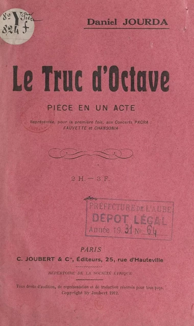 Le truc d'Octave - Daniel Jourda - FeniXX réédition numérique