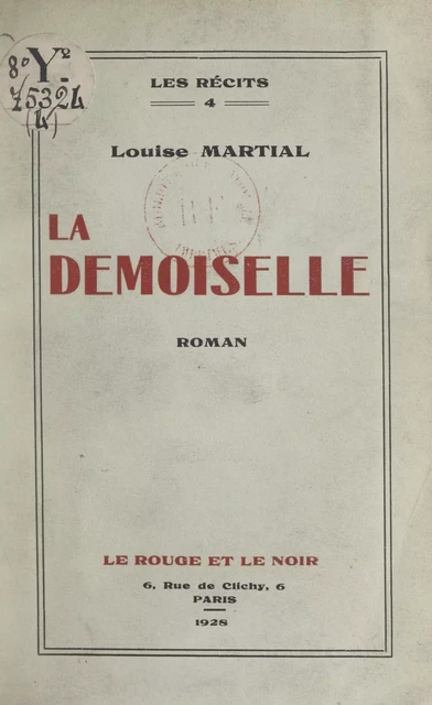 La demoiselle - Louise Martial - FeniXX réédition numérique