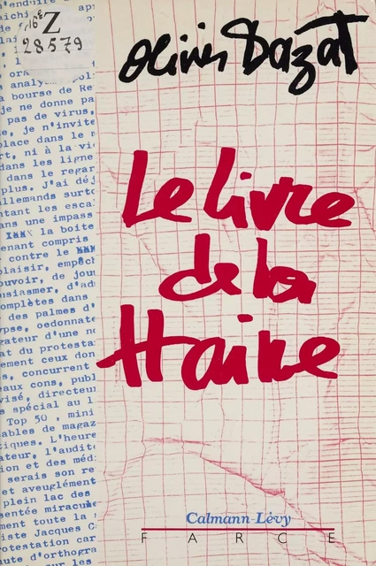 Le Livre de la haine - Olivier Dazat - FeniXX réédition numérique