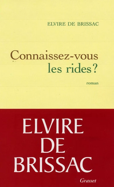 Connaissez-vous les rides? - Elvire de Brissac - Grasset