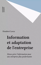 Information et adaptation de l'entreprise