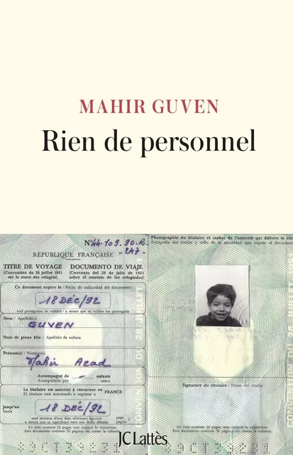 Rien de personnel - Mahir Guven - JC Lattès