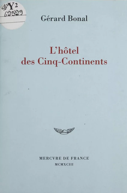 L'Hôtel des Cinq-Continents - Gérard Bonal - FeniXX réédition numérique