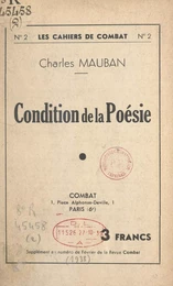 Condition de la poésie