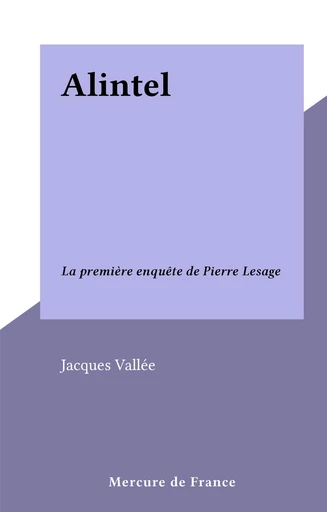 Alintel - Jacques Vallée - FeniXX réédition numérique