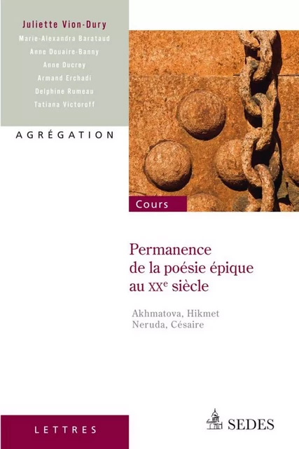 Permanence de la poésie épique au XXe siècle - Juliette Vion-Dury - Editions Sedes