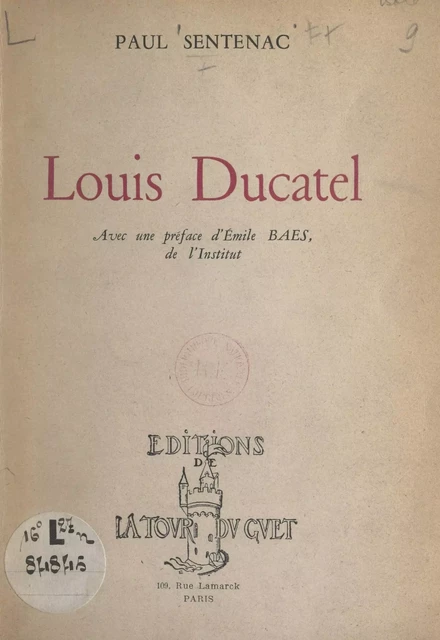 Louis Ducatel - Paul Sentenac - FeniXX réédition numérique