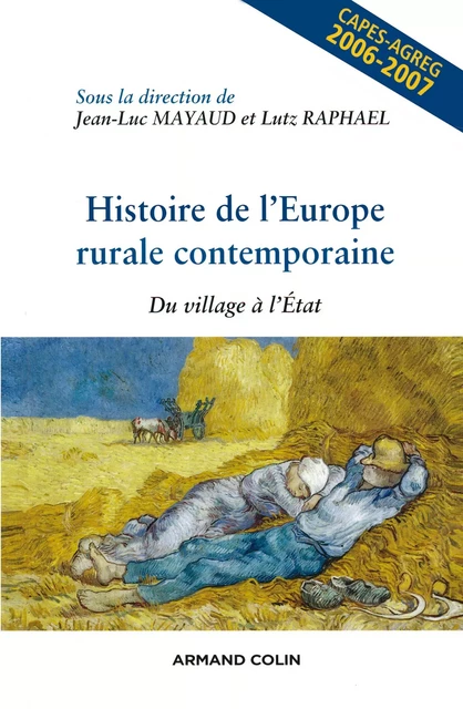 Histoire de l'Europe rurale contemporaine - Jean-Luc Mayaud, Lutz Raphaël - Armand Colin