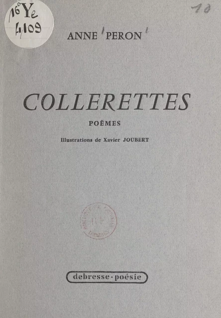 Collerettes - Anne Peron - FeniXX réédition numérique