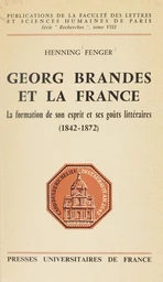 Georg Brandes et la France