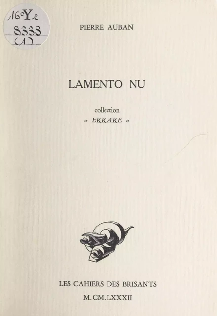 Lamento nu - Pierre Auban - FeniXX réédition numérique