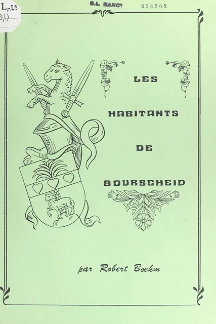 Les habitants de Bourscheid - Robert Boehm - FeniXX réédition numérique