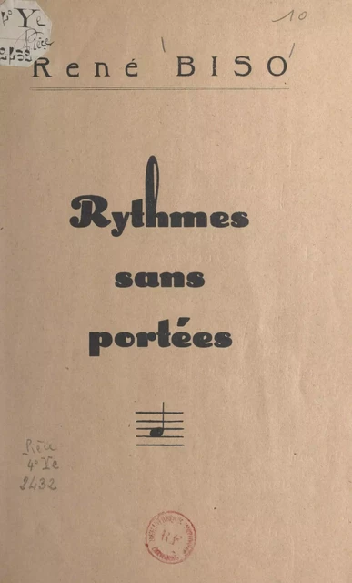 Rythmes sans portées - René Biso - FeniXX réédition numérique