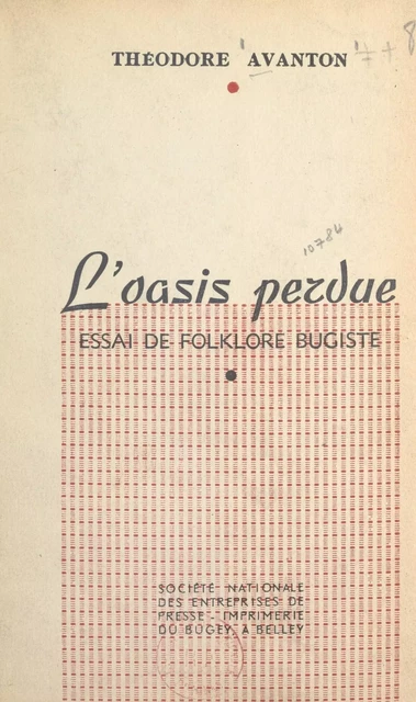 L'oasis perdue - Théodore Avanton - FeniXX réédition numérique