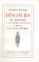 Discours de réception à l'Académie française