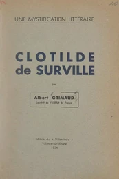 Une mystification littéraire : Clotilde de Surville