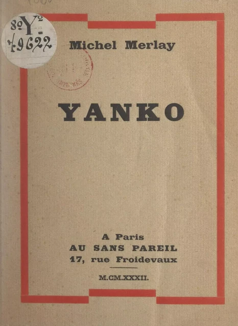 Yanko - Michel Merlay - FeniXX réédition numérique