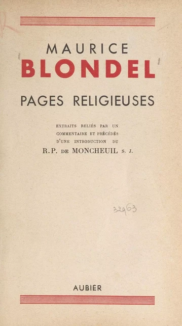 Pages religieuses - Maurice Blondel - FeniXX réédition numérique