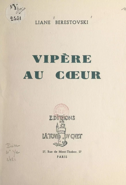 Vipère au cœur - Liane Berestovski - FeniXX réédition numérique