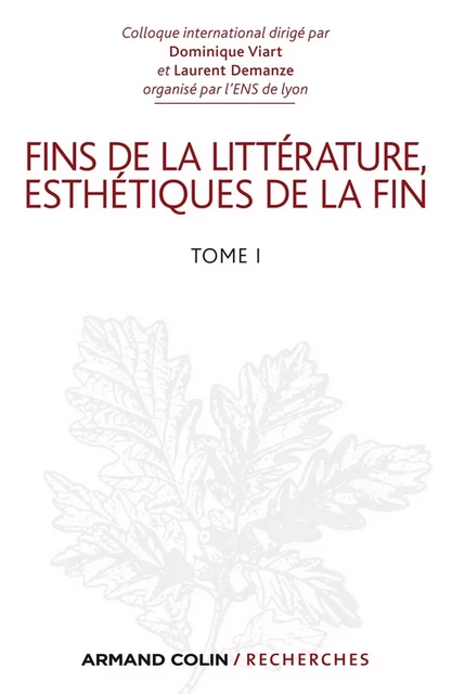 Fins de la littérature, esthétiques de la fin - Dominique Viart - Armand Colin