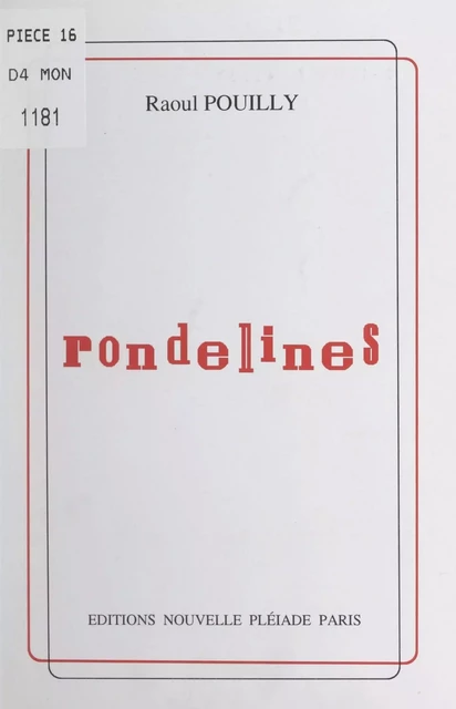 Rondelines - Raoul Pouilly - FeniXX réédition numérique