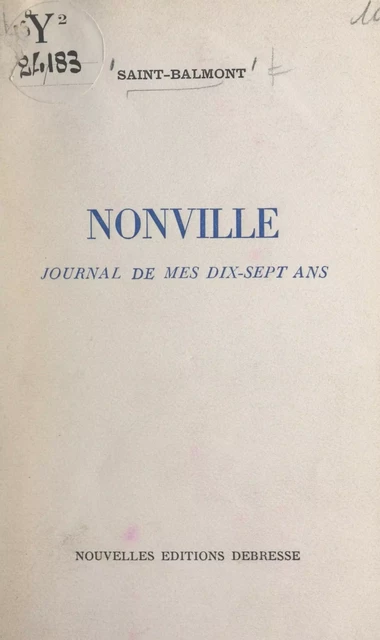 Nonville -  Saint-Balmont - FeniXX réédition numérique