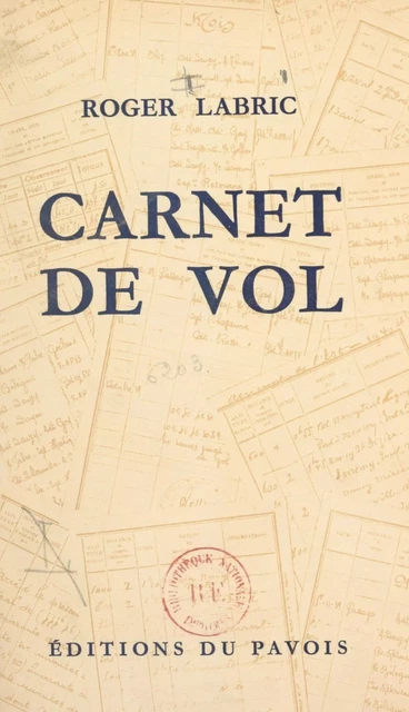 Carnet de vol - Roger Labric - FeniXX réédition numérique