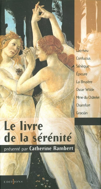 Le Livre de la sérénité - Catherine Rambert - Editions 1