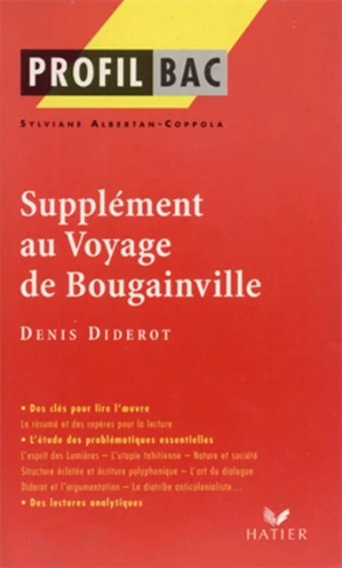 Profil - Diderot : Supplément au voyage de Bougainville - Sylviane Albertan-Coppola, Georges Décote, Denis Diderot - Hatier