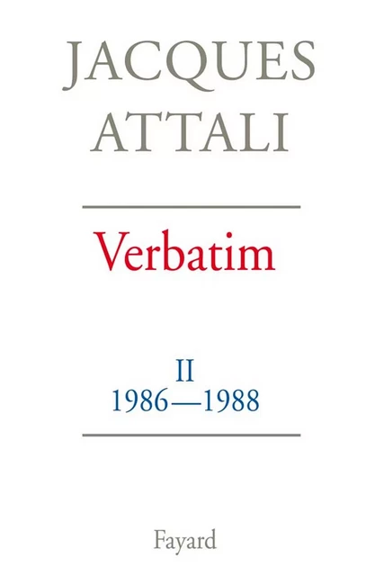 Verbatim - Jacques Attali - Fayard