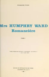 Mrs Humphry Ward romancière (1)