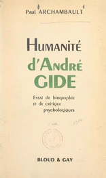 Humanité d'André Gide