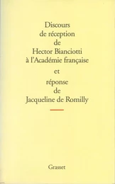 Discours de reception à l'académie française