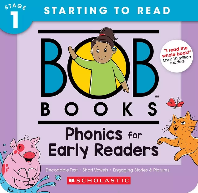 Bob Books - Phonics for Early Readers | Phonics, Ages 4 and up, Kindergarten (Stage 1: Starting to Read) - Liza Charlesworth - Scholastic Inc.