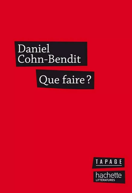 Que faire? - Daniel Cohn-Bendit - Fayard/Hachette littérature