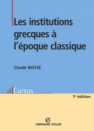 Les institutions grecques à l'époque classique