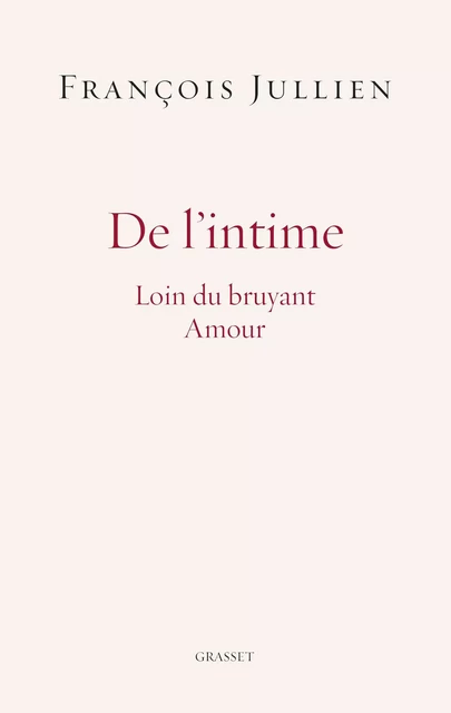 De l'intime - François Jullien - Grasset