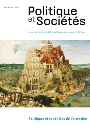 Politique et Sociétés. Vol. 42 No. 3,  2023