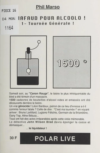 Échafaud pour alcoolo (1) : Tournée générale ! - Phil Marso - FeniXX réédition numérique