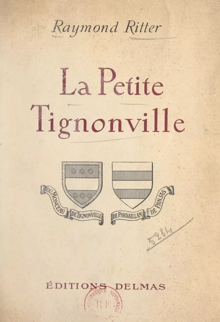 La petite Tignonville - Raymond Ritter - FeniXX réédition numérique