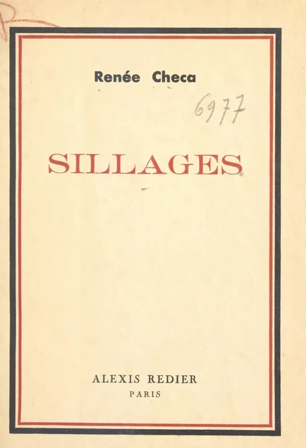 Sillages - Renée Checa - FeniXX réédition numérique