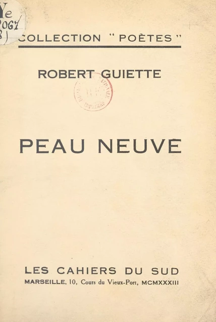 Peau neuve - Robert Guiette - FeniXX réédition numérique