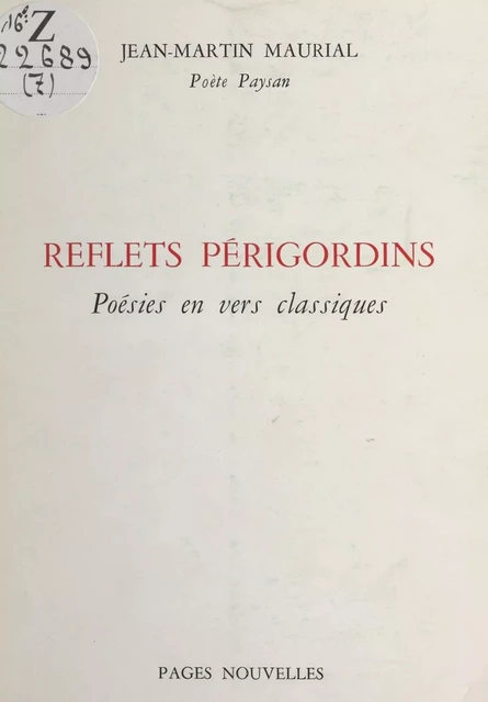 Reflets périgordins - Jean-Martin Maurial - FeniXX réédition numérique