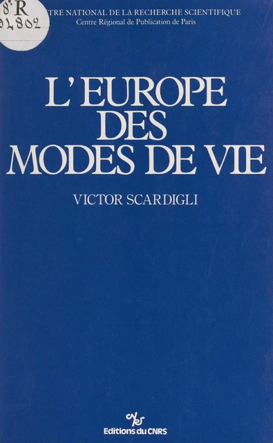 L'Europe des modes de vie - Victor Scardigli - FeniXX réédition numérique